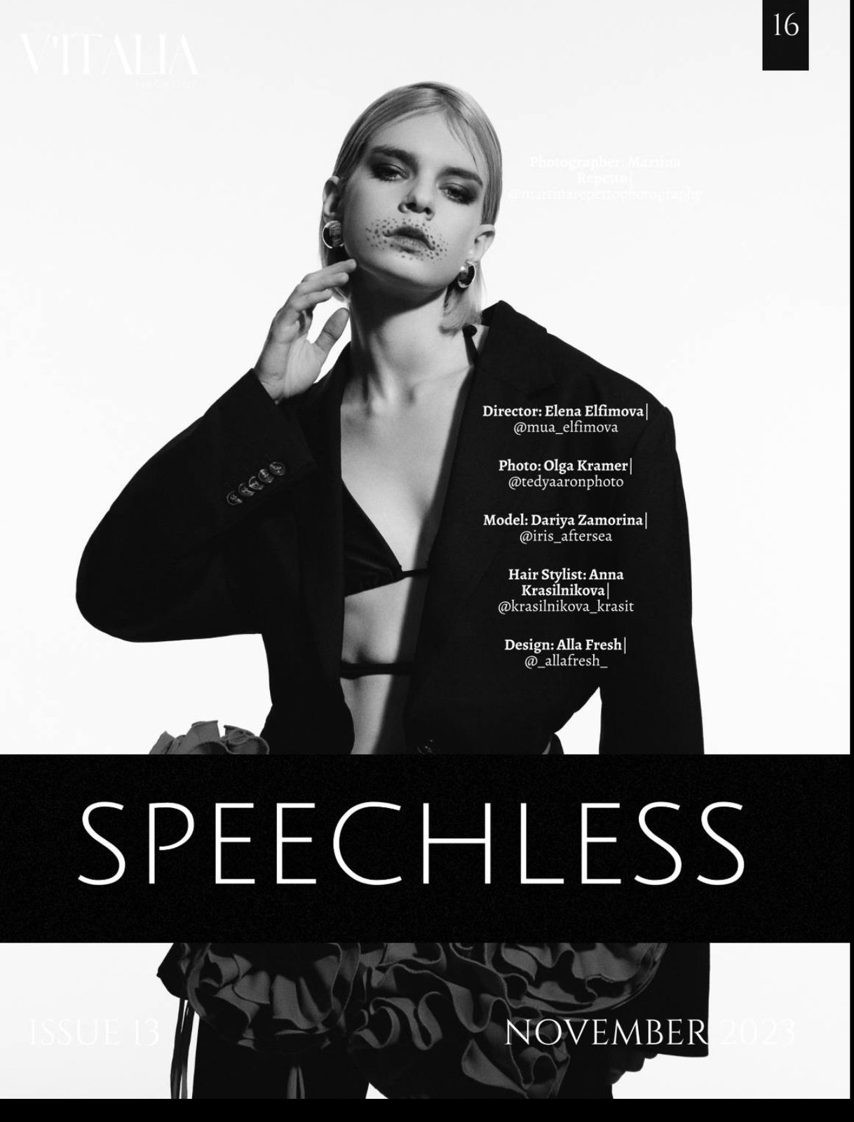 Speechless magazine page