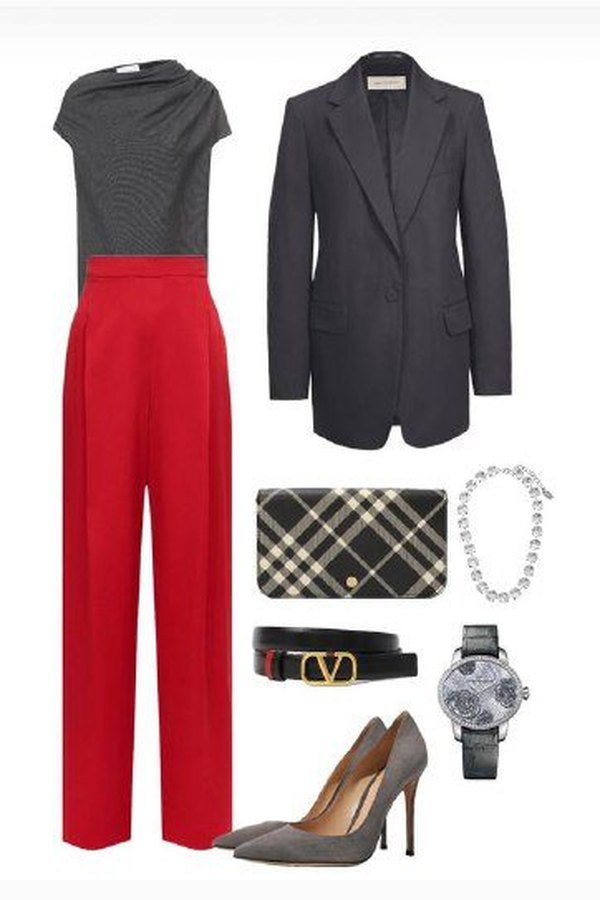 Look 04: red trousers